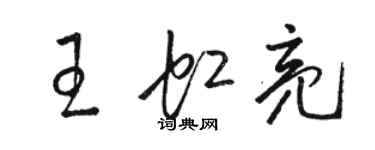 駱恆光王虹亮草書個性簽名怎么寫