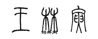 陳墨王林寅篆書個性簽名怎么寫