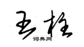 朱錫榮王柱草書個性簽名怎么寫