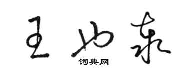 駱恆光王也泰草書個性簽名怎么寫