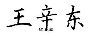 丁謙王辛東楷書個性簽名怎么寫
