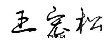 曾慶福王宏松草書個性簽名怎么寫