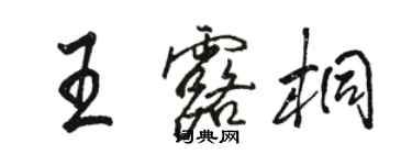 駱恆光王露桐行書個性簽名怎么寫