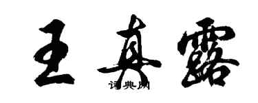 胡問遂王真露行書個性簽名怎么寫