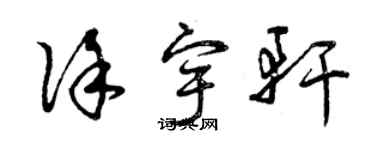 曾慶福徐宇軒草書個性簽名怎么寫