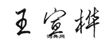 駱恆光王宣樺行書個性簽名怎么寫