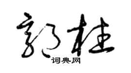 曾慶福郭柱草書個性簽名怎么寫