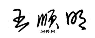 朱錫榮王順明草書個性簽名怎么寫