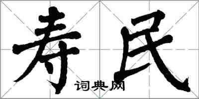 翁闓運壽民楷書怎么寫