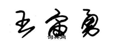 朱錫榮王宙勇草書個性簽名怎么寫