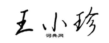 王正良王小珍行書個性簽名怎么寫