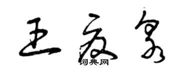 曾慶福王夏泉草書個性簽名怎么寫