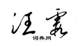 梁錦英汪霞草書個性簽名怎么寫