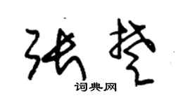 朱錫榮張楚草書個性簽名怎么寫