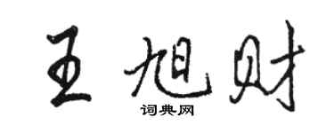 駱恆光王旭財行書個性簽名怎么寫