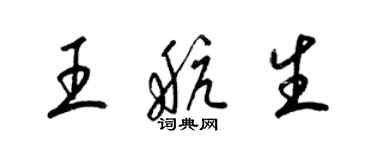 梁錦英王航生草書個性簽名怎么寫