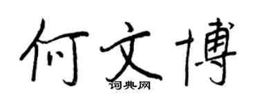 王正良何文博行書個性簽名怎么寫