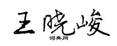 曾慶福王曉峻行書個性簽名怎么寫