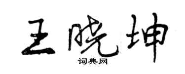 曾慶福王曉坤行書個性簽名怎么寫