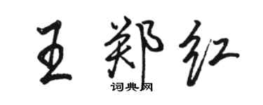 駱恆光王鄭紅行書個性簽名怎么寫