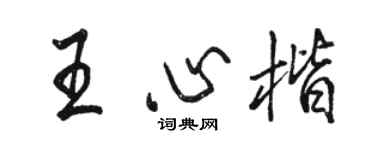 駱恆光王心楷行書個性簽名怎么寫