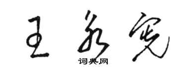 駱恆光王永憲草書個性簽名怎么寫