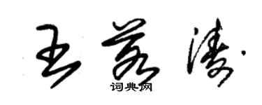朱錫榮王若濤草書個性簽名怎么寫