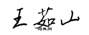 王正良王茹山行書個性簽名怎么寫