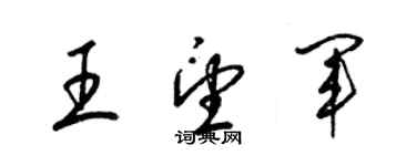 梁錦英王望軍草書個性簽名怎么寫