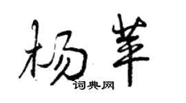 曾慶福楊苹行書個性簽名怎么寫