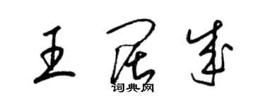 梁錦英王闊成草書個性簽名怎么寫