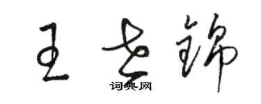 駱恆光王世錦草書個性簽名怎么寫