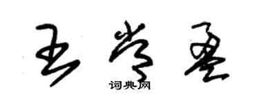 朱錫榮王常盈草書個性簽名怎么寫