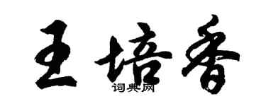 胡問遂王培香行書個性簽名怎么寫