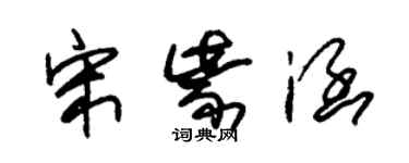 朱錫榮宋紫涵草書個性簽名怎么寫