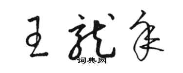 駱恆光王龍年草書個性簽名怎么寫