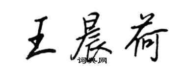 王正良王晨荷行書個性簽名怎么寫