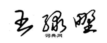 朱錫榮王綠野草書個性簽名怎么寫