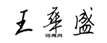 王正良王華盛行書個性簽名怎么寫