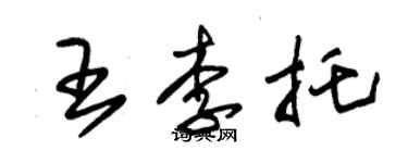 朱錫榮王李托草書個性簽名怎么寫