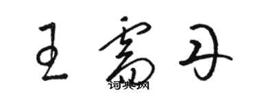 駱恆光王需丹草書個性簽名怎么寫