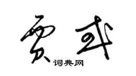 梁錦英賈或草書個性簽名怎么寫