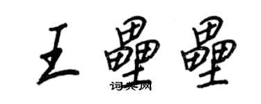 王正良王壘壘行書個性簽名怎么寫