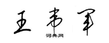 梁錦英王韋軍草書個性簽名怎么寫