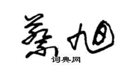 朱錫榮蔡旭草書個性簽名怎么寫