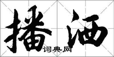 胡問遂播灑行書怎么寫