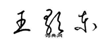 梁錦英王歌東草書個性簽名怎么寫