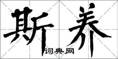 翁闓運斯養楷書怎么寫