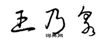 曾慶福王乃泉草書個性簽名怎么寫