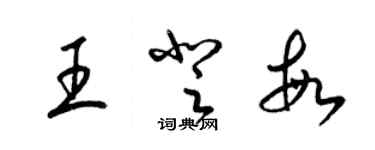 梁錦英王登敏草書個性簽名怎么寫